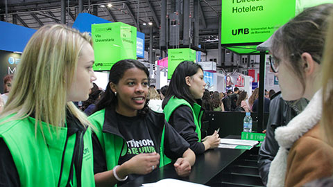 Instantània durant el Saló de l'Ensenyament de Turisme i Direcció Hotelera 2018