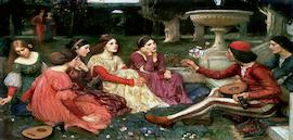 J. W. Waterhouse, A tale from Decameron. Lady Lever Art Gallery. Liverpool.