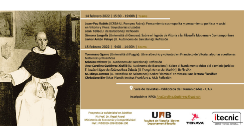 Programa del Seminari Internacional de la Filosofia de Francisco de Vitoria 