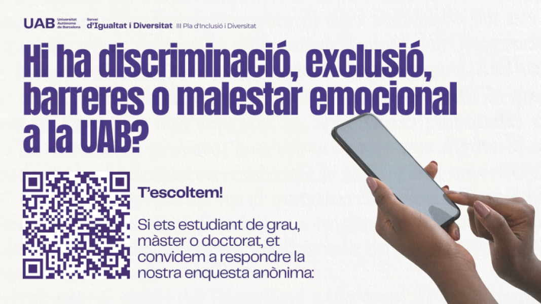 Cartell enquesta sobre inclusió i diversitat a la UAB