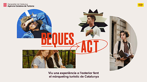 Cartell de la convocatòria de Beques de l'Agència Catalana de Turisme 2026