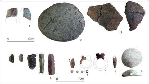 Objetos recuperados en la excavación 2015 de La Draga