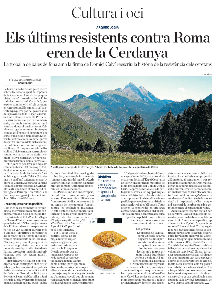 Noticia al diari Ara