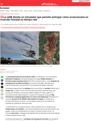 Pàgina del diari amb l'article publicat