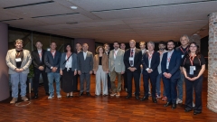 Equip del Clúster a la presentació a La Pedrera