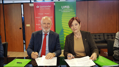 La UAB y Santander refuerzan su colaboración en educación, empleabilidad y emprendimiento