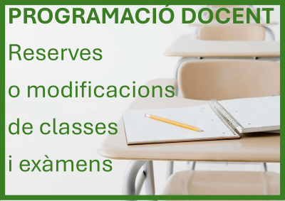 Reserva aules docencia