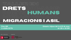 Cartell del taller de Drets Humans, Migracions i Asil