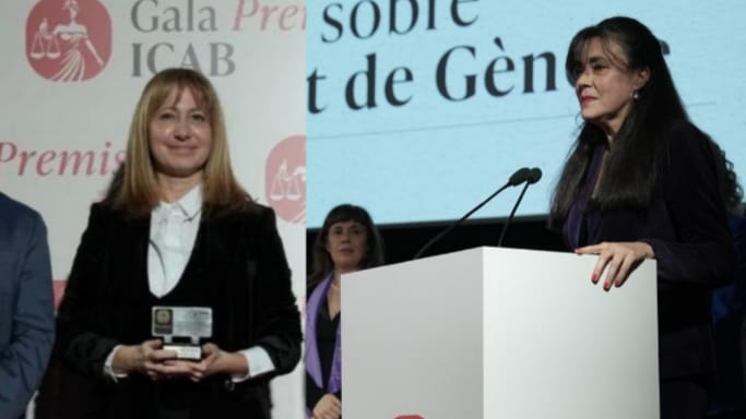 Sandra Camacho a la izquierda y María Jesús García Morales a la derecha