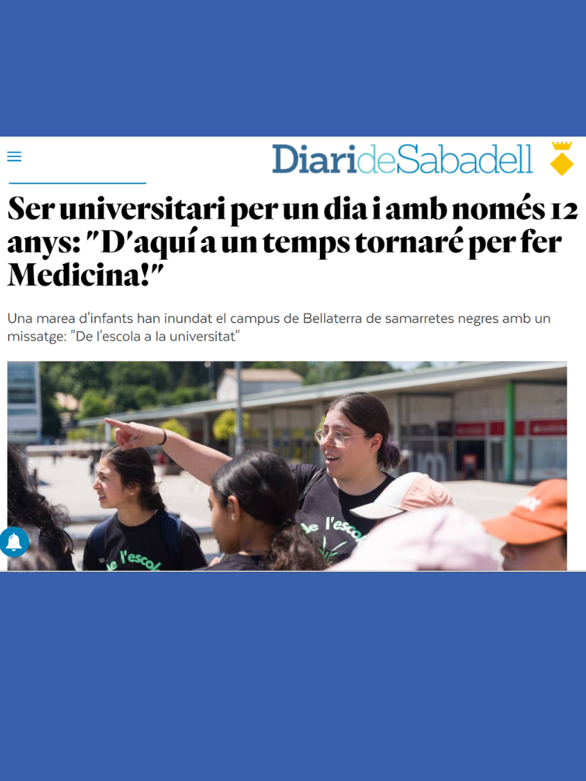 portada del diari de sabadell sobre el CROMA