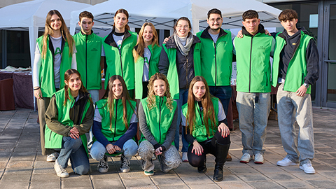 Equip d'estudiants de pràctiques de suport a la promoció dels estudis