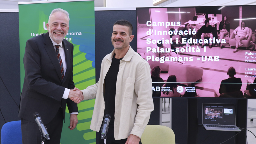El rector de la UAB i l'alcalde de Palau-solità i Plegamans
