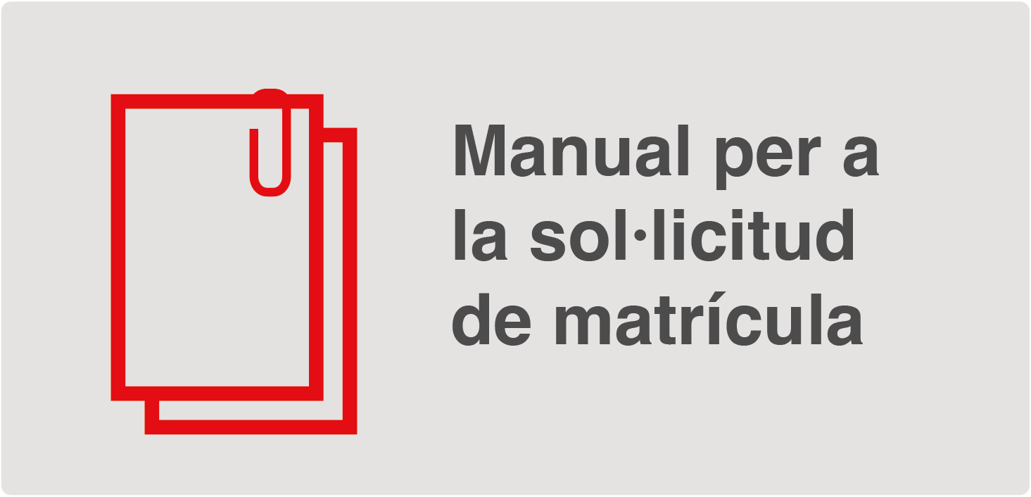 Manual de sol·licitud de matrícula