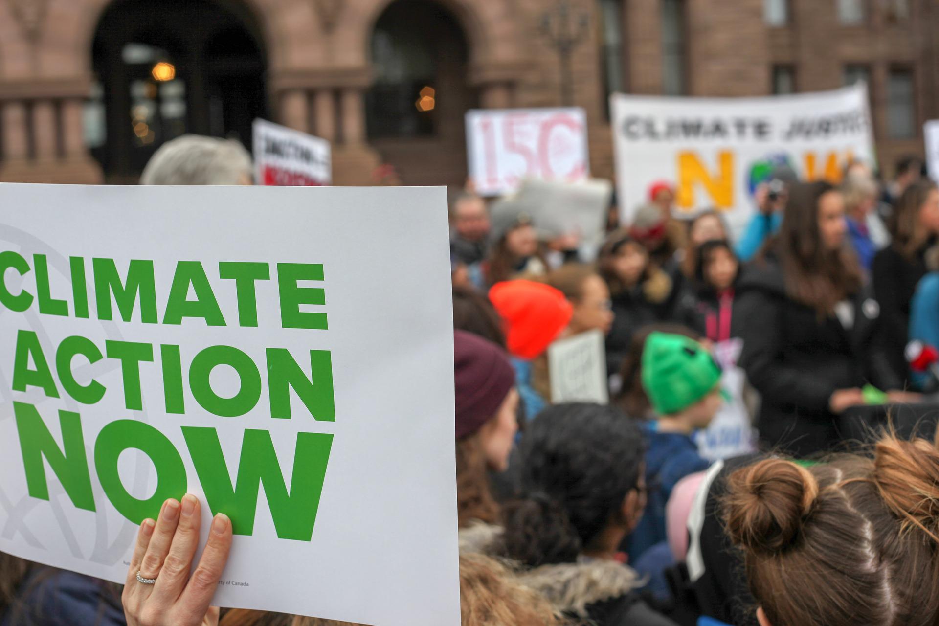 Manifestació de suport a l'acció climàtica.