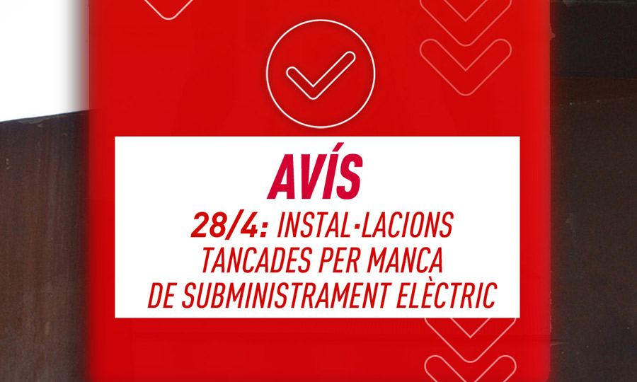 avís tancament 28 d'abril