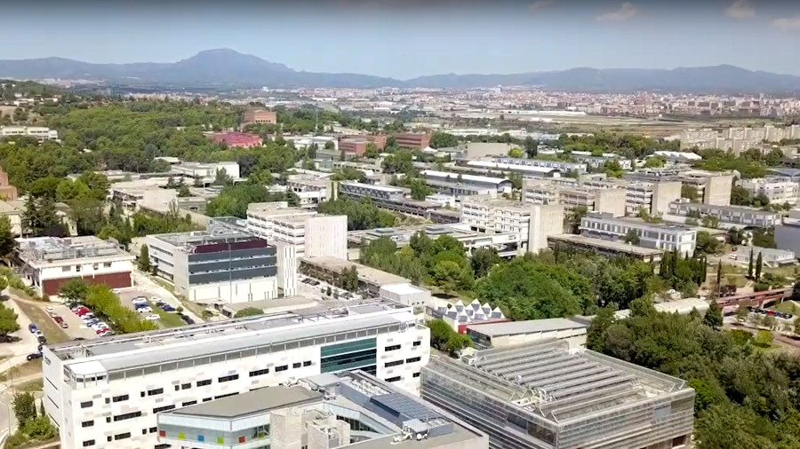 Vista aèria del campus de la UAB