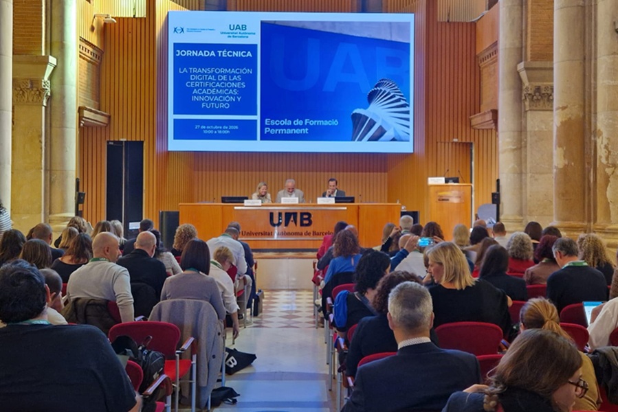 Un moment de la jornada dedicada a la certificació acadèmica digital