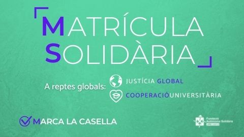Campanya Matrícula solidària - marca per la Justícia Global