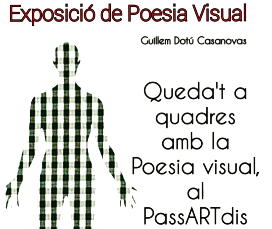 Cartell Exposició de Poesia Visual, silueta humana amb textura