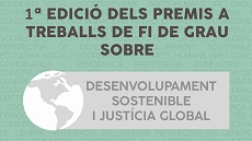 1a Edición de los Premios a TFG sobre Desarrollo Sostenible y Justicia Global