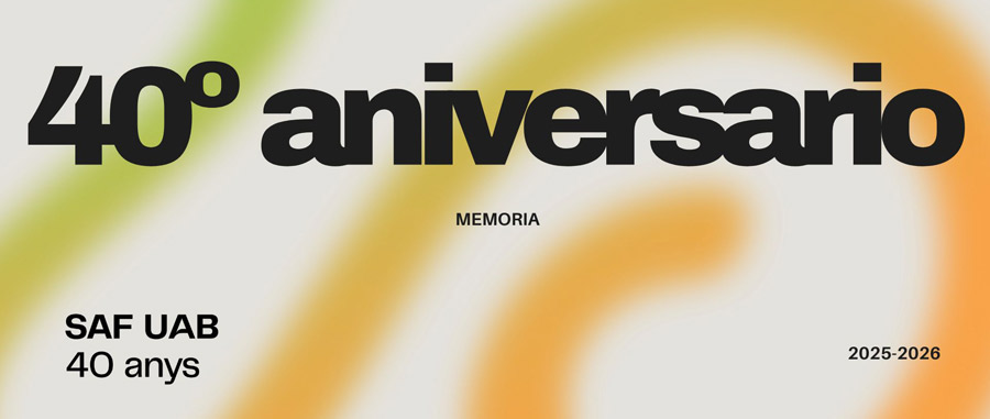 Imatge de la portada de la memòria del 40è aniversari del SAF
