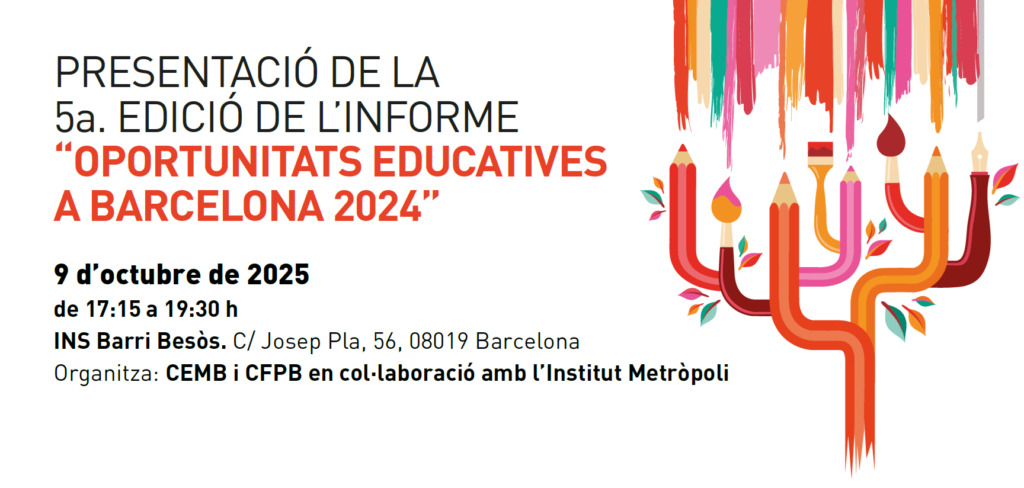 Cartell sobre la presentació de l'informe d'oportunitats educatives