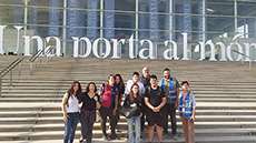 Estudiants de l'EPSI que van ser partíceps del simulacre al Teatre Nacional de Catalunya