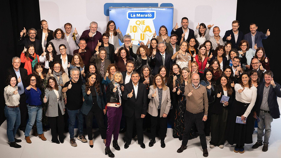 Foto de grup dels investigadors reconeguts en La Marató de 3Cat de 2023