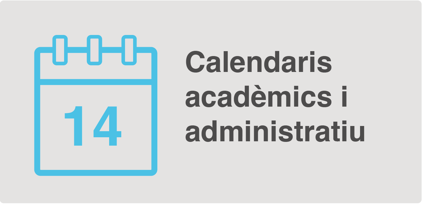 Calendaris acadèmics i administratiu