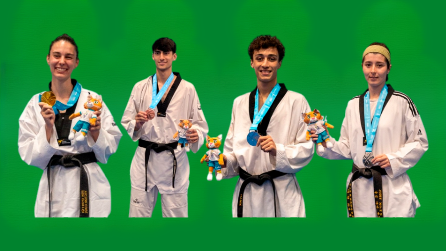 Students who won medals in Taekwondo at the European University Games 2024
