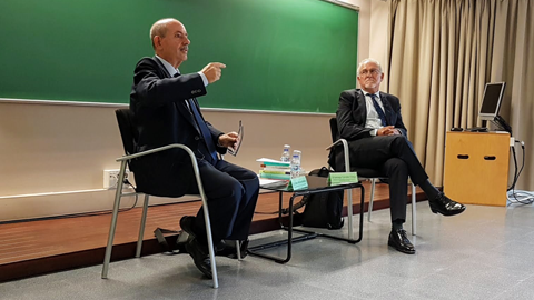 Carlos Alfonso i Santiago González debaten sobre la sostenibilitat del sistema de pensions