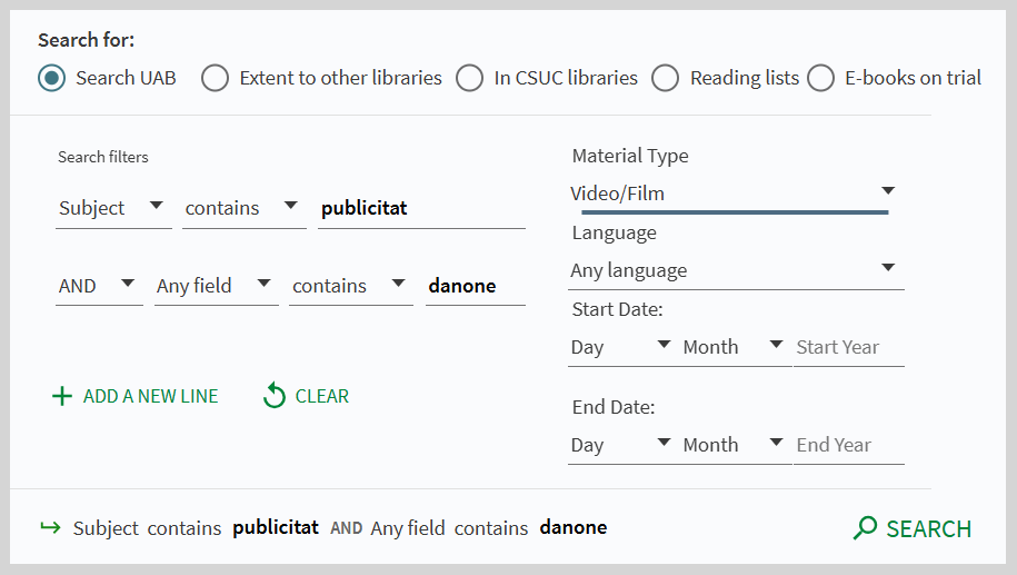 Search Danone brand ads